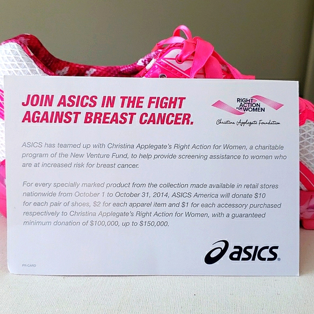 Asics women's 9.5 Breast Cancer Awareness Pink Ribbon GT 1000 3 PR - Picture 11 of 16